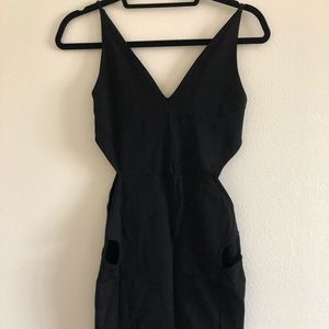 Black Charlotte Russe cut out bodycon minidress